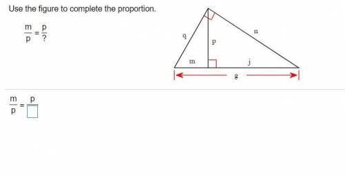 Use the figure to complete the proportion. (see attached)