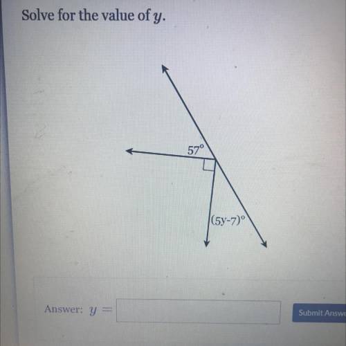 Solve for the value of y