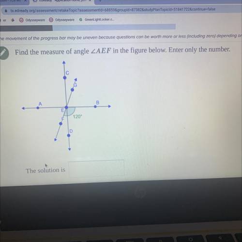 Find the measure of angle ZAEF in the figure below. Enter only the number.

Ic с
B
E
A2
120°
D
The