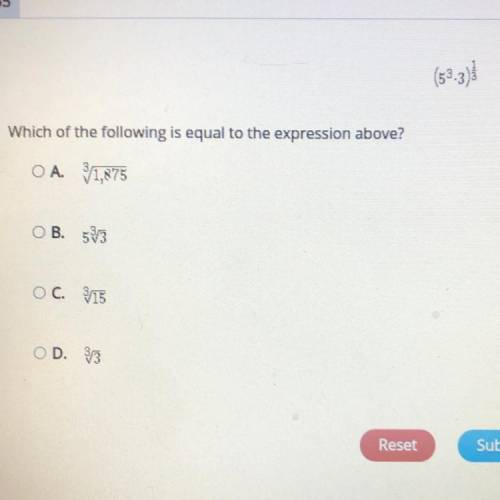Which of the following is equal to the expression above? ￼
ASAP