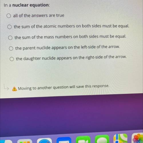 In a nuclear equation:??