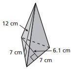 Find the surface area of the regular pyramid. Round to the nearest hundredths place