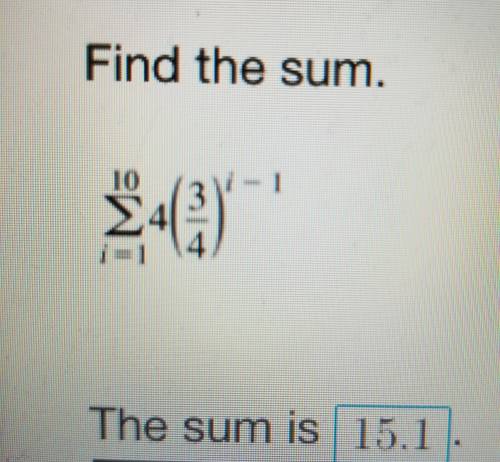I need help finding the sum, please I've been doing this one question for over an hour