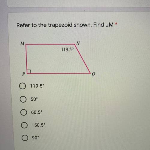 Refer to the trapezoid show . find