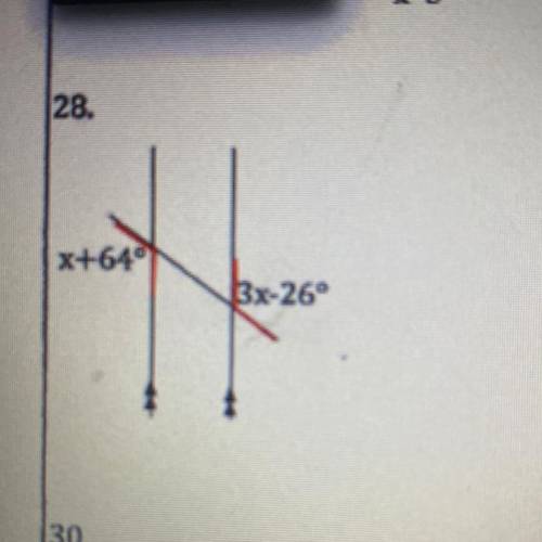 What is the angle name of number 28 and is it congruent or supplementary