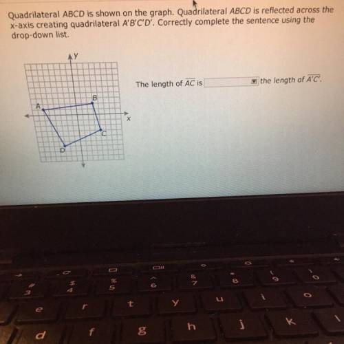 Algebra Work!

Quadrilateral ABCD is shown on the graph. Quadrilateral ABCD is reflected across th