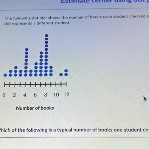 Which of the following is a typical number of books one student checked out?