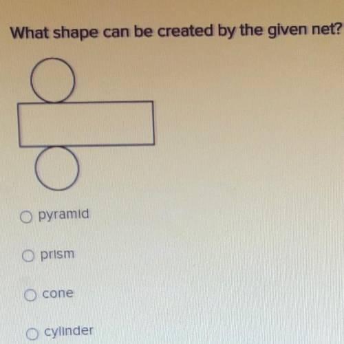 What shape can be created by the given net?