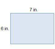 The area of the rectangle is ___
square inches.