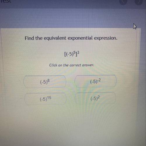 Find the equivalent exponential expression.