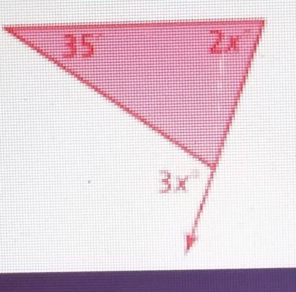 Find the measure of the exterior angle.​
