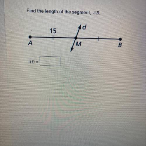 Find the length of the segment, AB