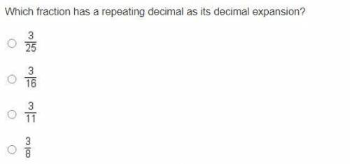 Which fraction has a repeating decimal as its decimal expansion?