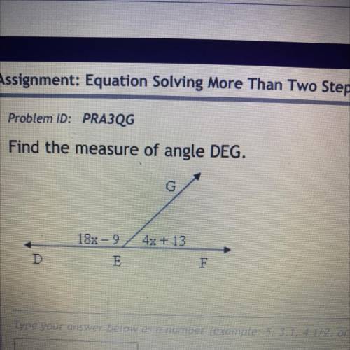 Find the measure of angle DEG?
