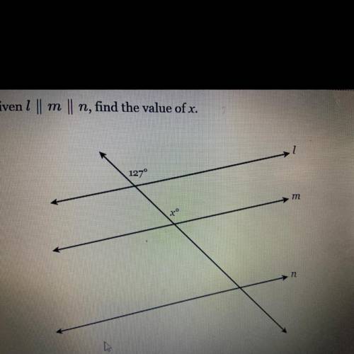Help find the value of x please.