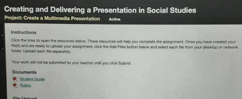 Creating and Delivering a Presentation in Social Studies Project: Create a Multimedia Presentation