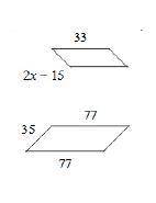 Solve for [x]. The pair of polygons are similar.