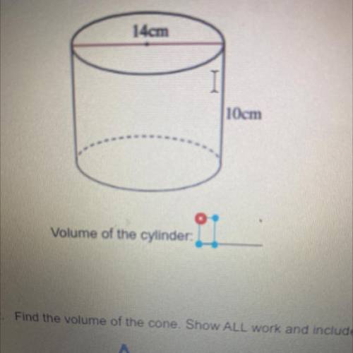Find the volume of cylinder