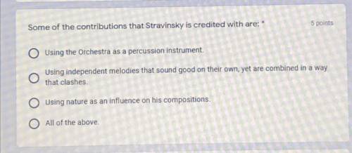 Some of the contributions that Stravinsky is credited with are: