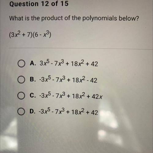 What is the product of the polynomials below?