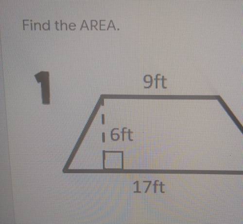 Find the AREA.help I need help fast I have 15 minutes​