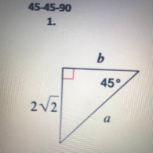 Solve for the missing sides using the special right triangles
