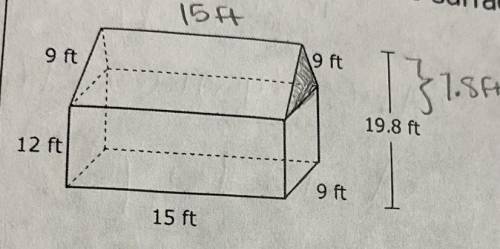 14. Find the surface area of the figure below. Please help asap