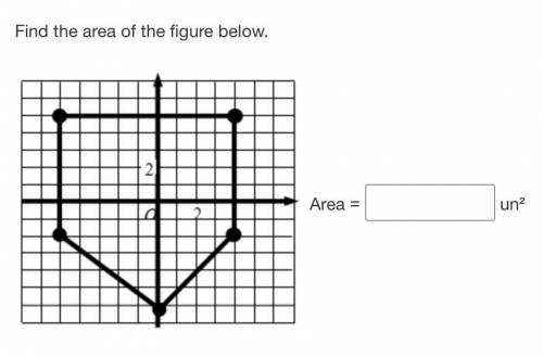 Please help. Find the area of the figure below.