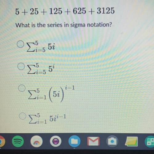 What is the series in Sigma notation? ABC or D