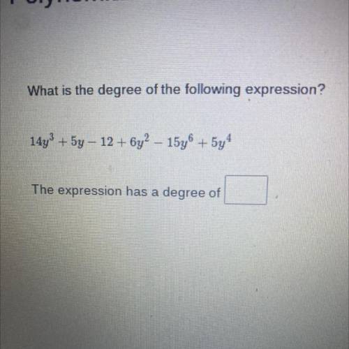 What’s the degree of this expression?