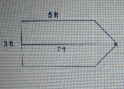 I need to find the area of this whole shape. plz someone help me. ​