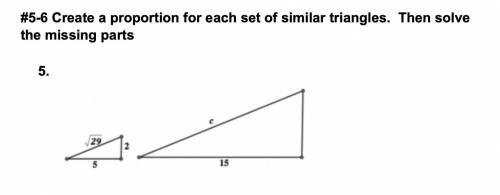 Create a proportion for each set of similar triangles. Then solve the missing parts

Help please!