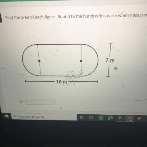 Find the area of each figure. Round to the hundredths place when necessa