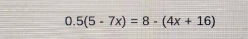 Solve the following Linear equation​