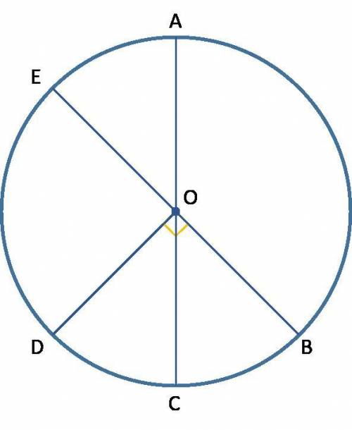 In circle O, and are diameters. The measure of arc DC is 55°.

What is the measure of Arc E B C?
a