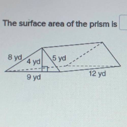 The surface area of the prism is