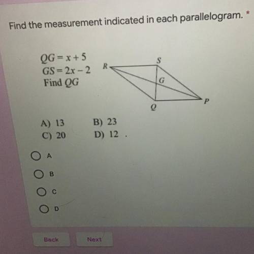 Find the measurement indicated in each parallelogram.
No links