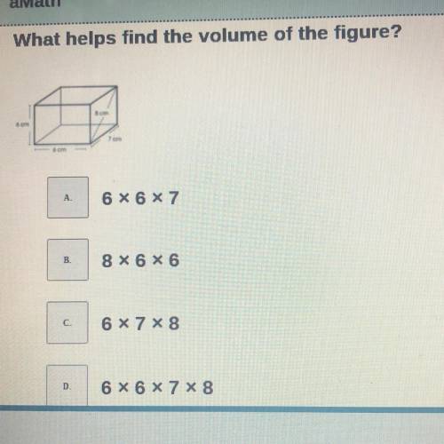 What helps find the volume of the figure??