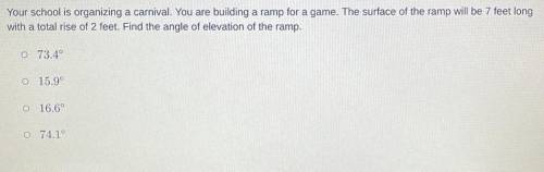 Your school is organizing a carnival. You are building a ramp for a game. The surface of the ramp w