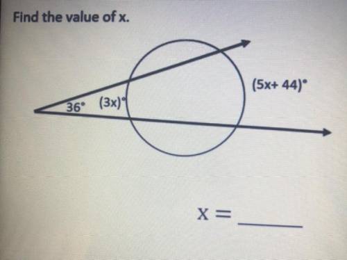 Find the value of X and please show your work.