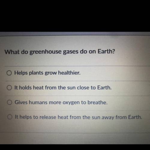 What do greenhouse gases do on Earth?