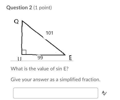 What is the value of sin E? write your answer as a simplified fraction