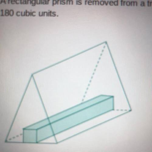 What could be the dimensions of the prism that was removed?

O 4 by 2 by 5
O 3 by 1 by 8
O 2 by 1