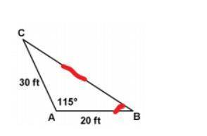 1) Solve for Side A.
2) Solve for Angle B.