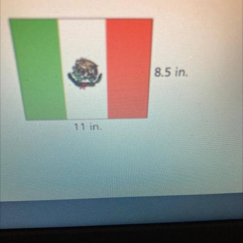 A Mexican flag is 63 inches long and 36 inches

wide. Is the drawing at the right similar to the M