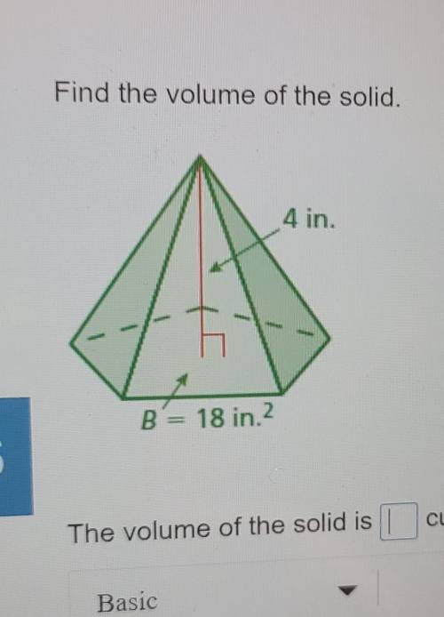 What's the volume of the solid?​