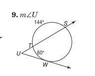 Please help me with this!
angle u = ___