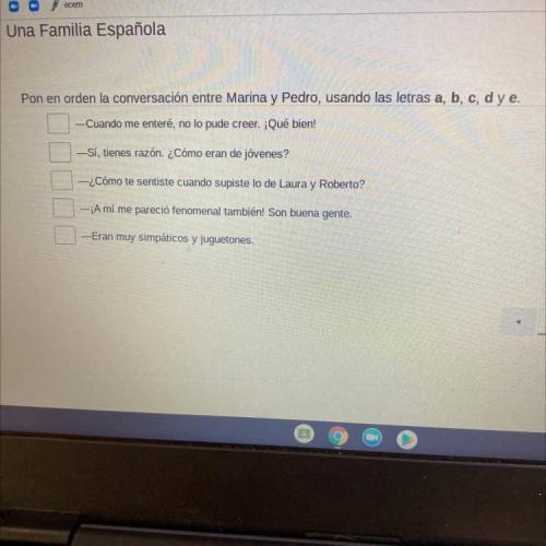 Help me please ? Spanish 3! No links please :(