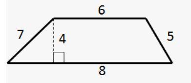 What is the are of the trapezoid. Provide Number Only (Hint: Only 3 of the 5 numbers should be used
