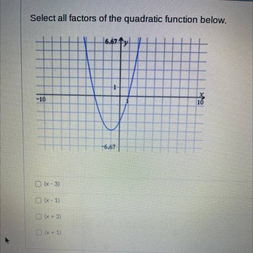 Select all factors of the quadratic function below.